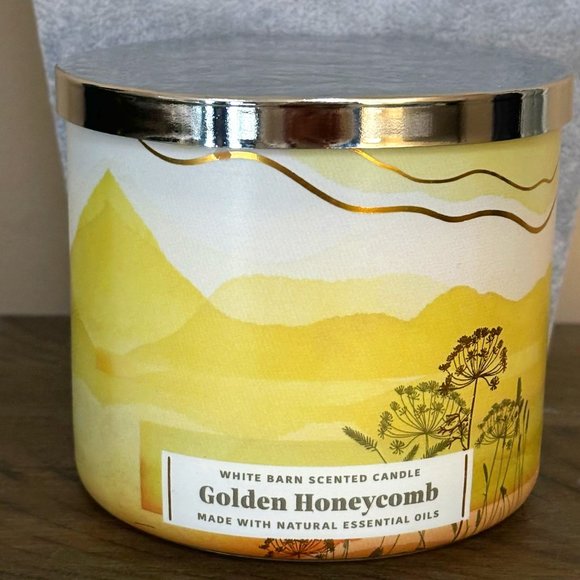 Bath & body work Golden Honeycomb Large 3-Wick Candle New - Picture 2 of 3